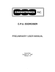 C.P.U. EXORCISER PRELIMINARY USER MANUAL