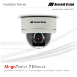 Arecont Vision MegaDome 2 Installation Manual