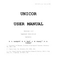 unicor user manual - Computational Ecology Laboratory