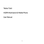 Telstra T165i HSDPA Multi band 3G Mobile Phone User Manual