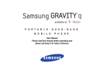 T-Mobile SGH-T289 Samsung Gravity Q User Manual