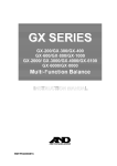 A&D GX Series Advanced Toploaders Instruction Manual