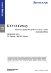 Renesas Starter Kit for RX113 Boot Loader Application Note