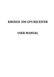 KRONOS 300 GPS RECEIVER USER MANUAL - Geo