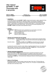 User manual ALFANET 71-2SP Thermostat with 2 set points