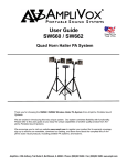 SW660 / SW662 User Manual - AmpliVox Portable Sound Systems