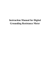 Instruction Manual for Digital Grounding Resistance