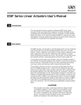 850F Series Linear Actuators User`s Manual