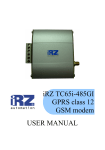 iRZ TC65i-485GI GPRS class 12 GSM modem USER MANUAL