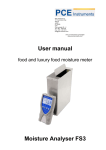 User manual Moisture Analyser FS3