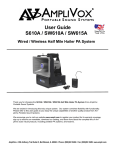 User Guide S610A / SW610A / SW615A