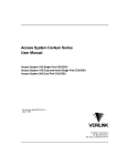 Access System Centum Series User Manual