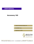 ^1 USER MANUAL ^2 Accessory 12C