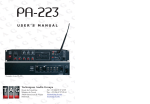 User`s Manual PA-223