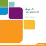 MapInfo Professional User Guide and Help System