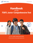 Handbook for the TOEFL Junior Comprehensive Test