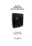 Model W Wall Mounted Static Transfer Switch 63 Amperes 3