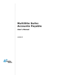 MultiSite Suite: Accounts Payable User`s Manual
