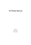 ACTAtek2 Manual - Intelligent Biometric Controls, Inc.