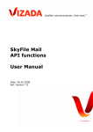 SkyFile Mail API functions User Manual