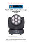 7X12W LED Moving Head Beam Light User Manual