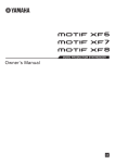 MOTIF XF Owner`s Manual