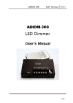 ABIDM-300 LED Dimmer User`s Manual