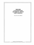 8080/8085 floating-point arithmetic library user`s manual