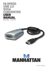 Hi-Speed USB 2.0 SVGA ConVerter USer mAnUAl