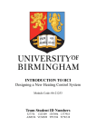 INTRODUCTION TO HCI Designing a New Heating Control System