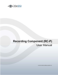 Recording Component (RC-P) User Manual
