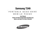 Samsung T249 Manual