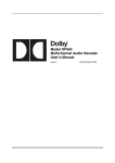 Model DP564 Multichannel Audio Decoder User`s Manual