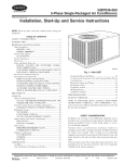 installation, Start-Up and Service instructions