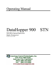 DataHopper 900STN User Manual