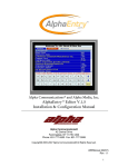 AlphaEntry™ Editor V.1.5 Installation & Configuration Manual