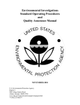 Environmental Investigations Standard Operating Procedures and