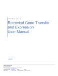 Retroviral Gene Transfer and Expression User Manual