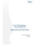 Sun HPC Software, Linux Edition 2.0, Deployment and User Guide