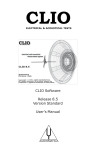 CLIO 8.5 User`s Manual