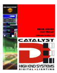 MEDIA SERVER User Manual - California Stage & Lighting