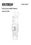 Extech HT200 Heat Stress WBGT Meter - User`s Manual