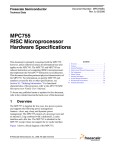 MPC755 RISC Microprocessor Hardware Specifications