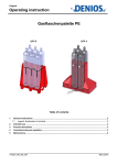 Gasflaschenpalette PE Operating instruction