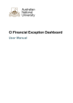 CI financial exception dashboard user manual (PDF