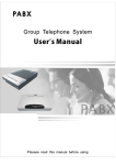 CS/BS Series PABX User Manual