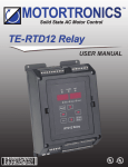 Motortronics TE-RTD12 Relay User Manual
