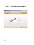 BAG CRM User Manual version 1.0