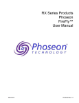 RX Series Products Phoseon FireFly™ User Manual