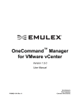 OneCommand Manager for VMware vCenter User Manual